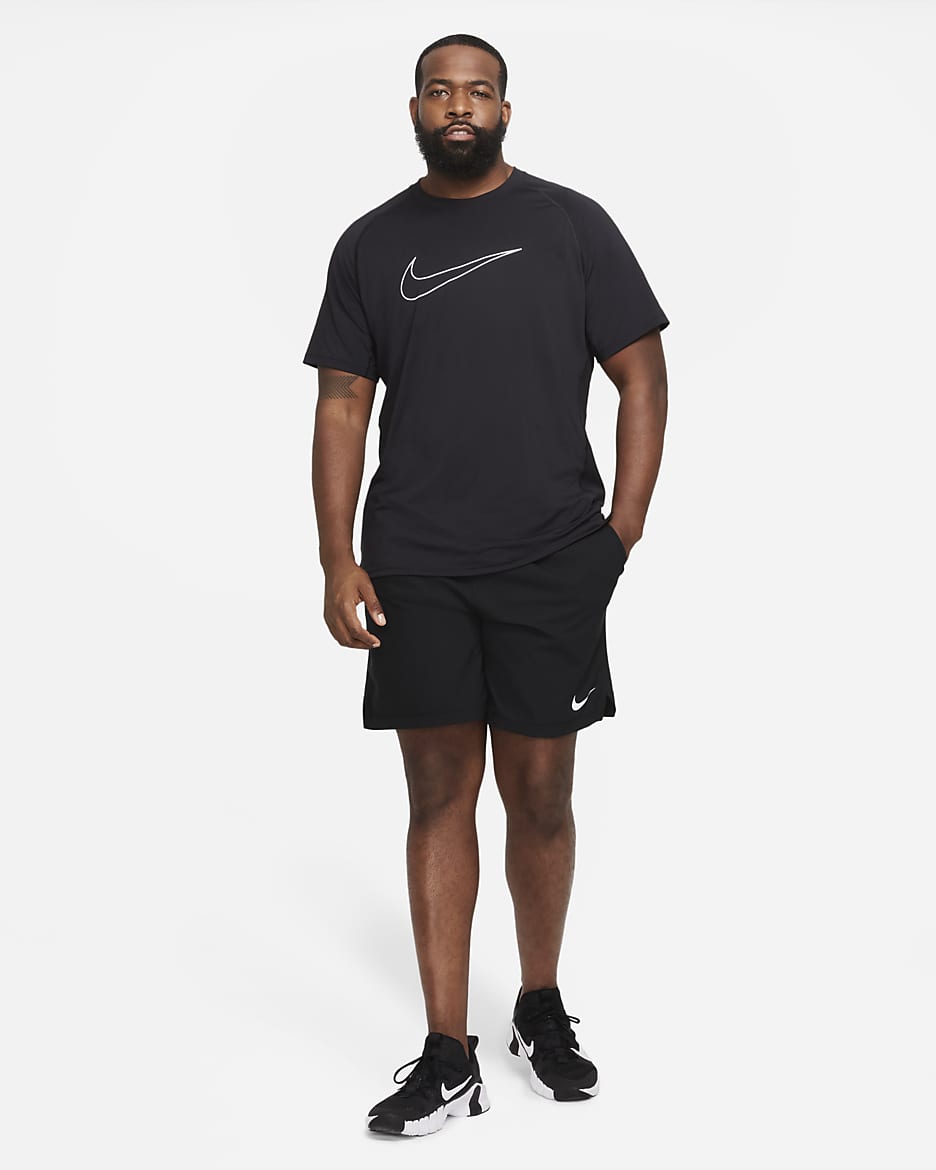 Nike Pro Dri FIT Men s Slim Fit Short Sleeve Top. Nike